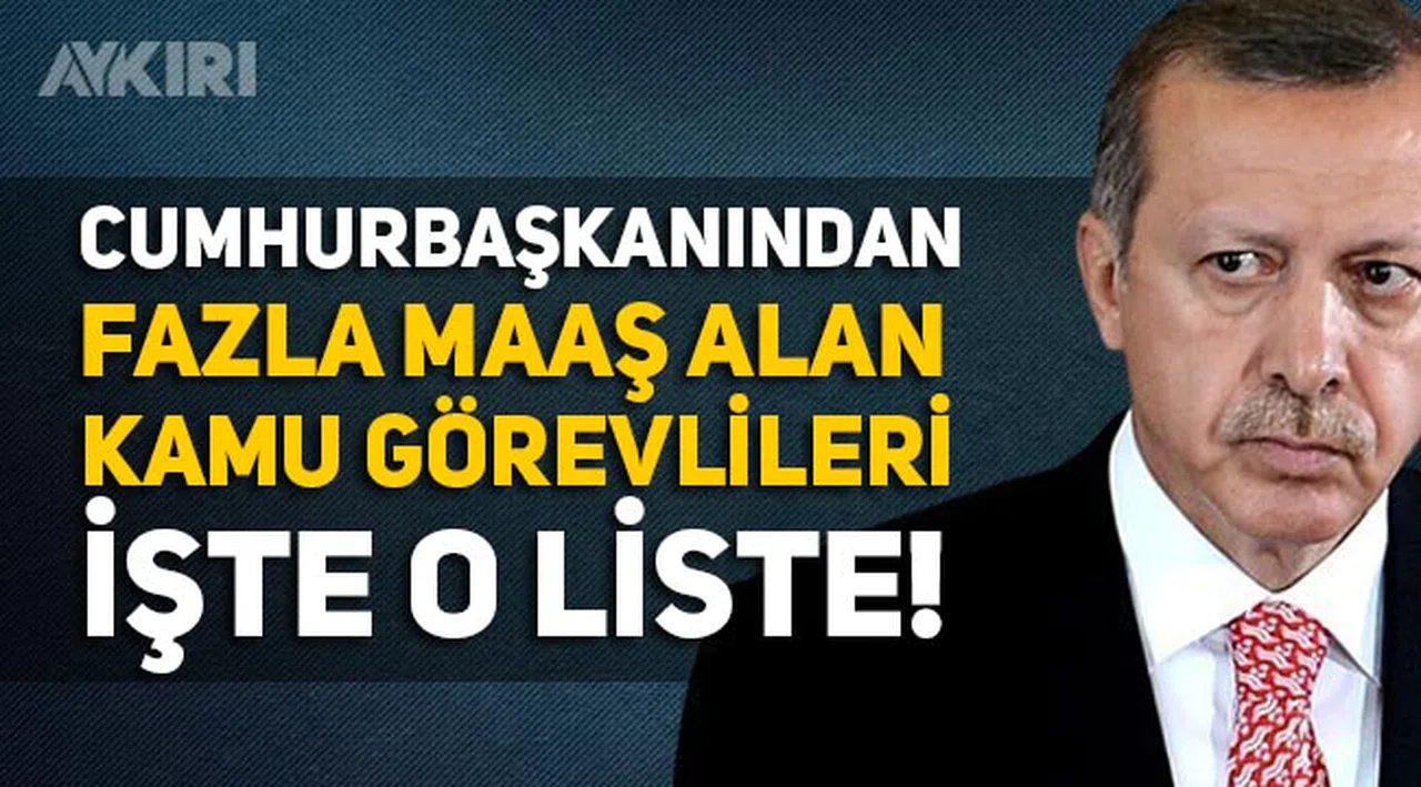 Çift maaşlı, üç maaşlı kamu görevlilerinin listesi! Cumhurbaşkanından fazla maaşları var