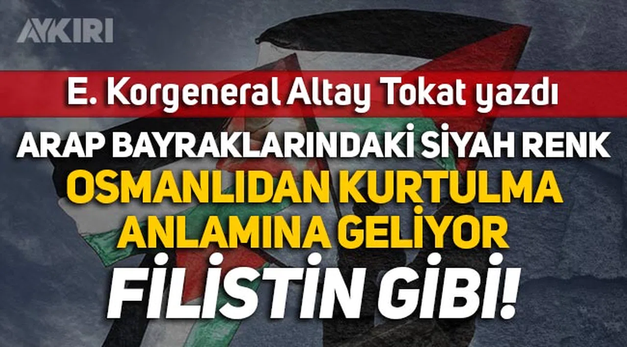 E. Korgeneral Altay Tokat yazdı: Arap bayraklarındaki siyah renk Osmanlı'dan kurtulma anlamına geliyor, Filistin gibi!