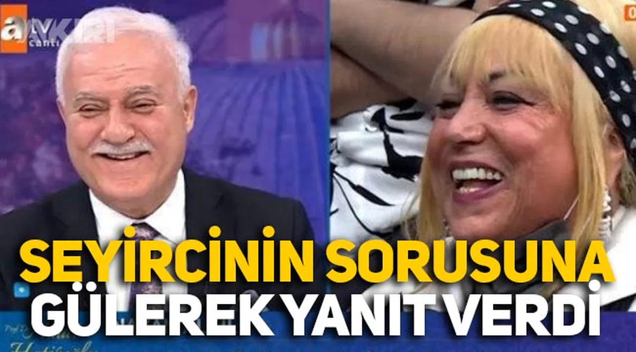 Nihat Hatipoğlu, seyircinin sorusuna gülerek yanıt verdi: Ben de öğrendim artık bu işleri