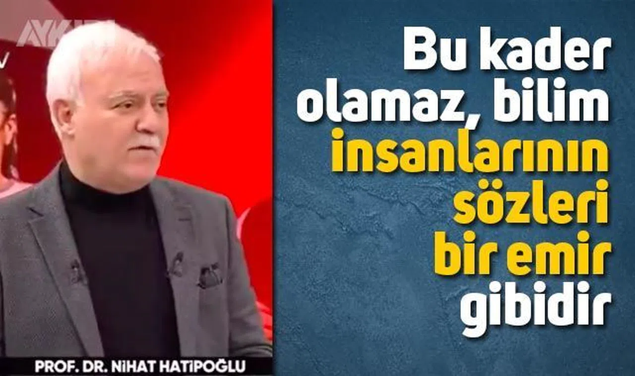 Nihat Hatipoğlu: "Deprem kader değildir, kader akıllı düşünmektir, tedbir almaktır."