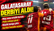 Galatasaray derbiyi kazandı, saha karıştı! Oyuncular birbirine girdi...