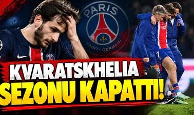 PSG’de Kvaratskhelia şoku: Sezonu kapattı