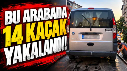 Edirne’de Doblo marka araçta 14 düzensiz göçmen yakalandı