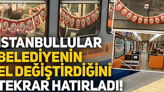 İstanbul Büyükşehir Belediyesi, metro ve tramvayları Atatürklü Türk Bayrakları ile süsledi