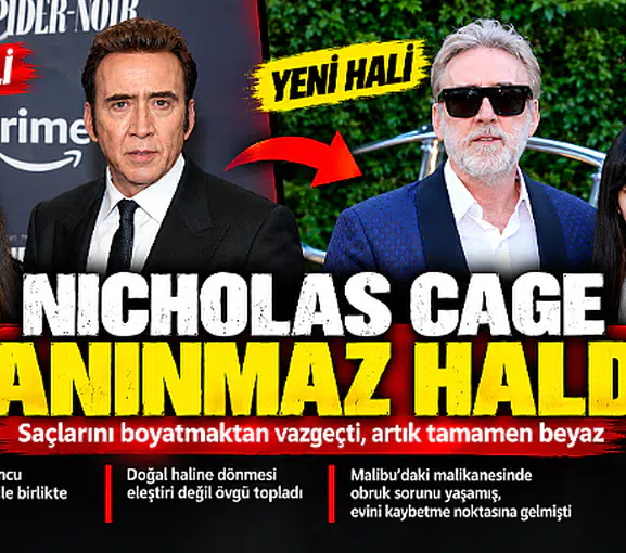 Nicolas Cage saçlarını boyatmaktan vazgeçti: Artık tamamen beyaz