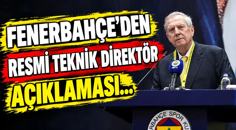 Fenerbahçe'den resmi teknik direktör açıklaması geldi!