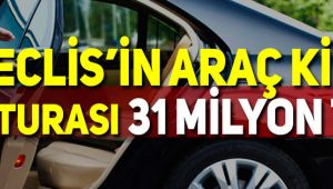Meclis'in araç kira faturası 31 milyon TL!