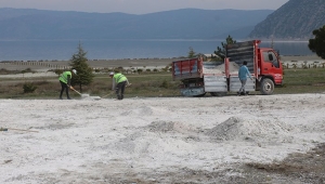 Salda Gölü'nden taşınan Huntit mineraliydi