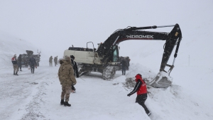 Van-Bahçesaray kara yoluna çığ düştü
