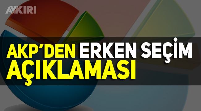 AKP'den erken seçim açıklaması
