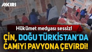 Çin Doğu Türkistan'da bir camide eğlence düzenledi!
