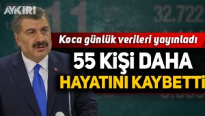Koronavirüs nedeniyle 55 kişi daha hayatını kaybetti