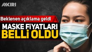 Maske fiyatları belli oldu!