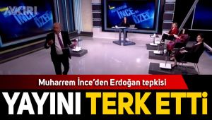 Muharrem İnce'den Erdoğan tepkisi: Yayını terk etti