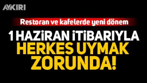 Restoran ve kafelerde yeni dönem!