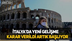 Virüsün vurduğu İtalya'da yeni gelişme
