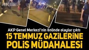 AKP Genel Merkezi'nin önünde olaylar çıktı
