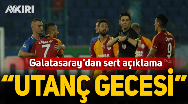 Galatasaray'dan sert açıklama!