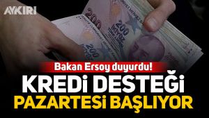 Kredi desteği pazartesi başlıyor