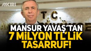 Mansur Yavaş’tan 7 milyon liralık su tasarrufu