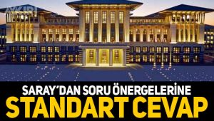 Saray'dan soru önergelerine standart cevap