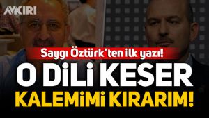 Saygı Öztürk'ten ilk yazı