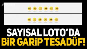Sayısal Loto'da pes dedirten tesadüf