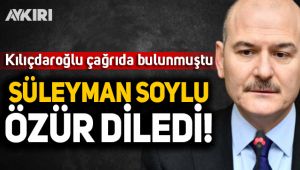Süleyman Soylu özür diledi!