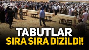 Tabutlar sıra sıra dizildi!