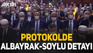 Ayasofya protokolünde Albayrak ve Soylu detayı