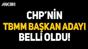 CHP'nin Meclis Başkan adayı belli oldu!