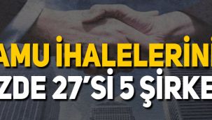 Kamu ihalelerinin yüzde 27'si 5 şirkete!