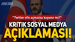 Mahir Ünal'dan sosyal medya düzenlemesiyle ilgili flaş açıklama