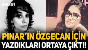 Pınar Gültekin'in Özgecan Aslan için yazdıkları ortaya çıktı