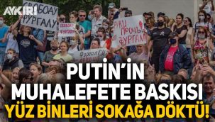 Putin'in muhalefete baskısı yüz binleri sokağa döktü