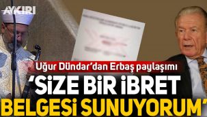 Uğur Dündar'dan Ali Erbaş paylaşımı!