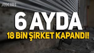 Yılın ilk yarısında 18 bin şirket kapandı