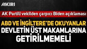 AK Partili vekilden Biden'a çarpıcı yanıt