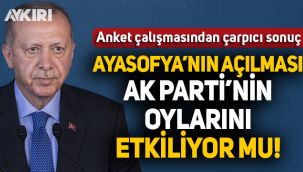 Ayasofya'nın açılması AK Parti'nin oylarını etkileyecek mi?