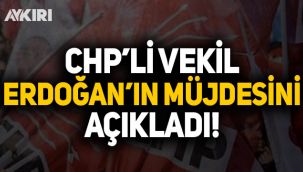 CHP'li milletvekili Erdoğan'ın müjdesini açıkladı