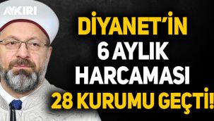 Diyanet'in 6 aylık harcaması 28 kurumu geçti!