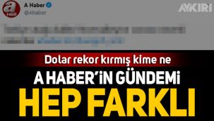 Doların rekor kırdığı gün A Haber'den garip paylaşım