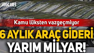 Kamu lüksten vazgeçmiyor: 6 aylık araç gideri yarım milyar