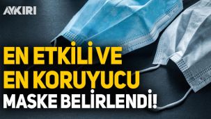 Koronavirüse karşı en koruyucu ve etkili maske tespit edildi