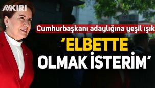 Meral Akşener'den Cumhurbaşkanı adaylığına yeşil ışık: Elbette olmak isterim