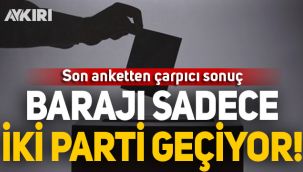 Metropoll'den seçim anketi: Barajı iki parti geçiyor