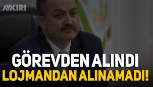 Tarım ve Orman Bakanlığı'nda görevden alınan isim hala lojmanda kalıyor