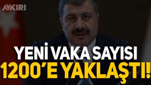 Yeni vaka sayısı 1200'e yaklaştı