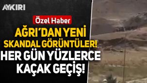 Ağrı'dan yeni skandal görüntüler: Her gün yüzlerce kaçak geçiş!