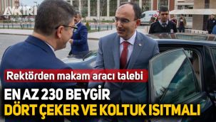 Bilecik'te Rektör göreve başladı ilk işi lüks makam aracı sipariş etmek oldu!